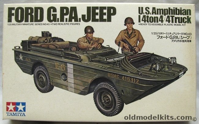 Tamiya 1/35 Ford GPA Jeep Amphibian Truck, 35043 plastic model kit